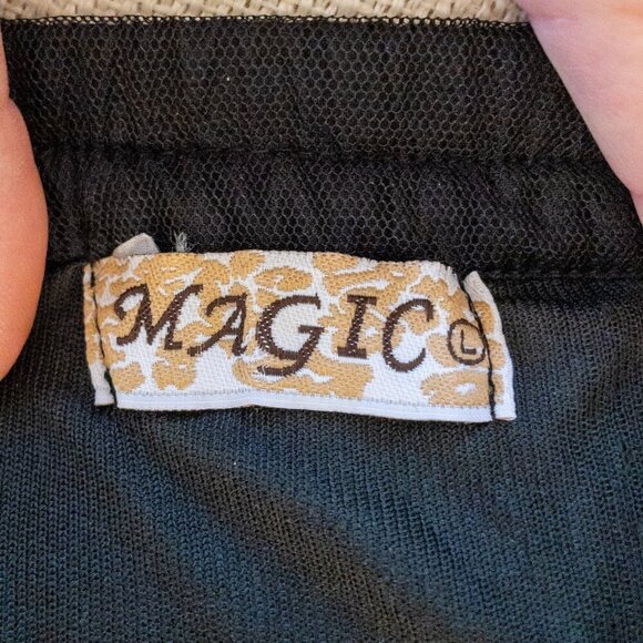 Magic Black Mesh Embroidered Floral Skirt – Size M Boho Festival Style - Picture 3 of 4